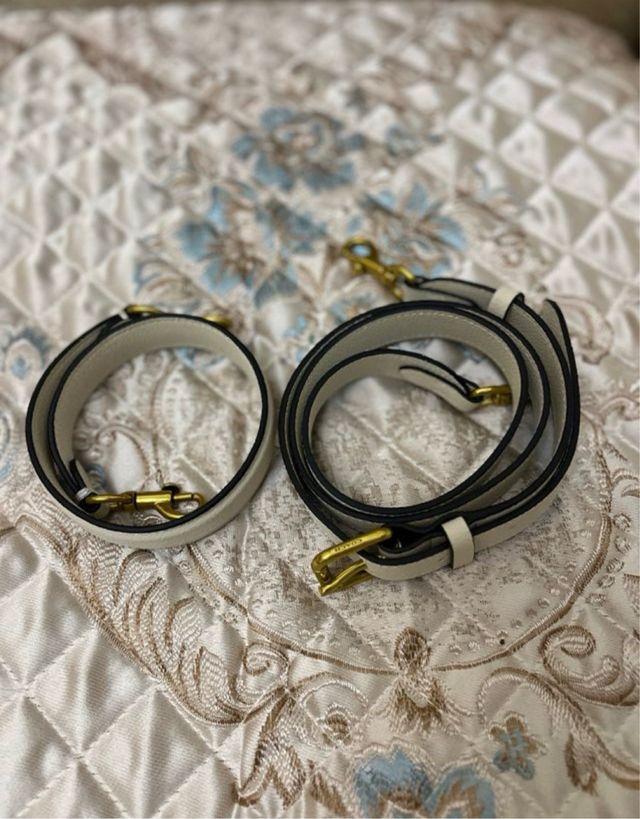 Bolso Coach Blanco y Dorado