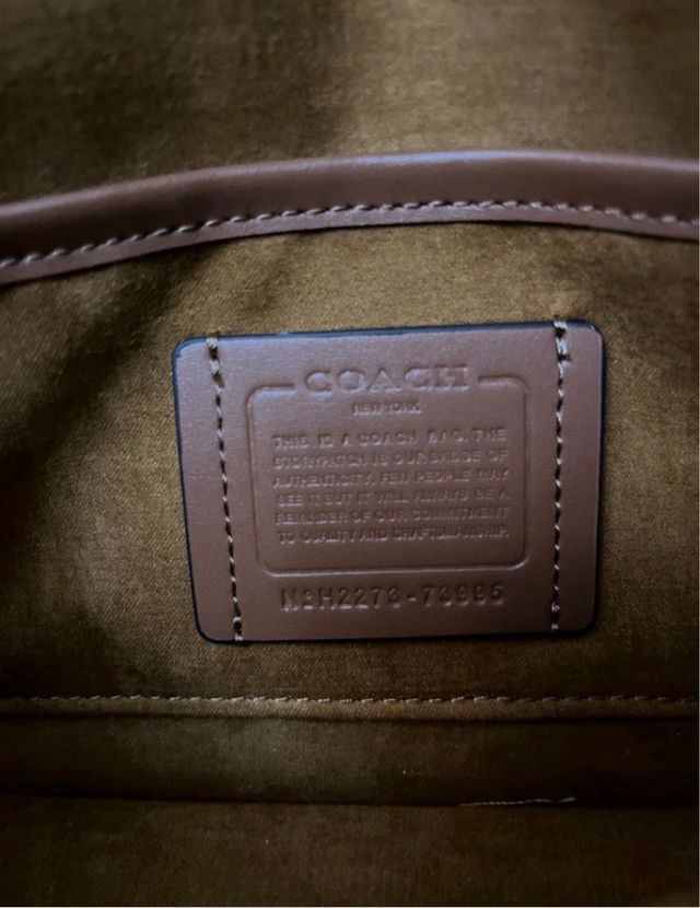 Bolso Coach Blanco y Dorado