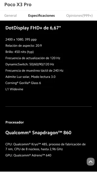 Telefono mobile Xiaomi Poco X3 Pro