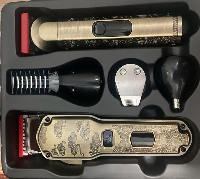 Tagliacapelli e barba ricaricabile Hatteker HT-608 Oro