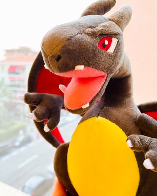 Peluche Charizard Black Pokemon Dragon Natale Toy