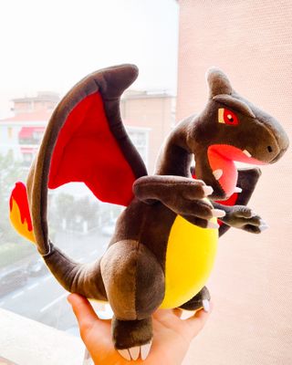 Peluche Charizard Black Pokemon Dragon Natale Toy