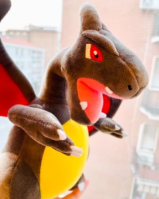 Peluche Charizard Black Pokemon Dragon Natale Toy