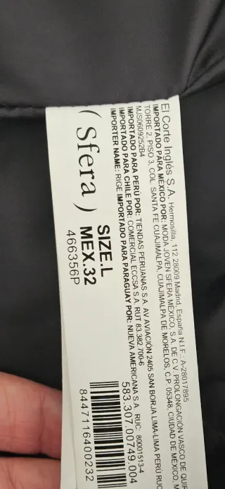 Chaleco acolchado negro