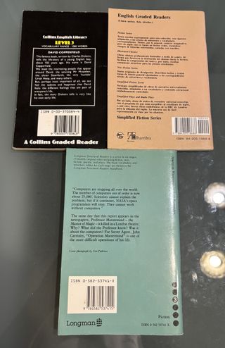 3 novelas en inglés David Copperfield...