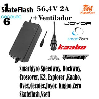 Cargador 56,4V 2A + Ventilador para Smartgyro