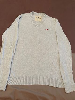 Suéter Hollister Gris Talla M