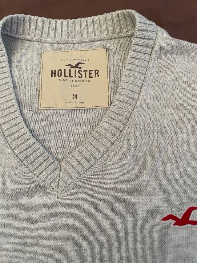 Suéter Hollister Gris Talla M