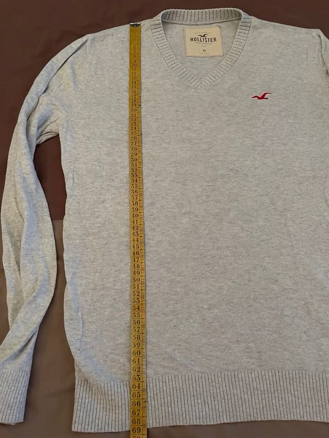 Suéter Hollister Gris Talla M