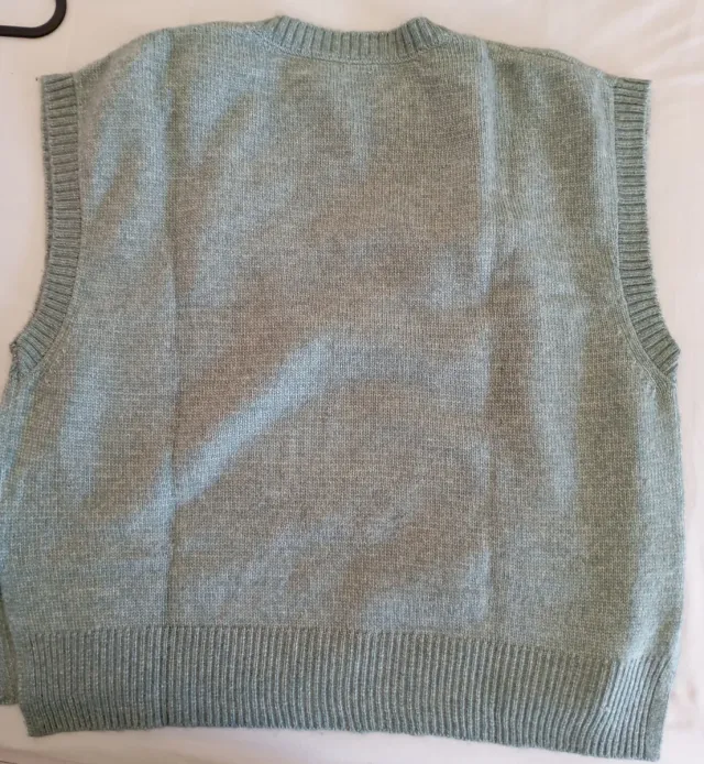 Chaleco de punto gris talla M