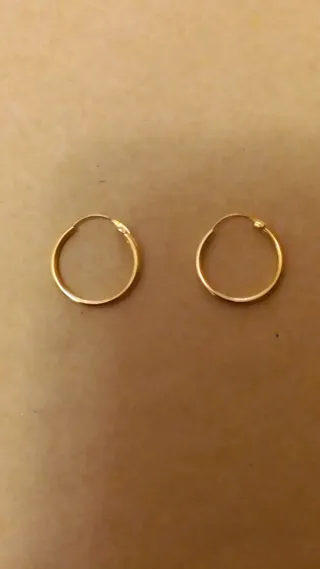 Pendientes aro niña oro 18k
