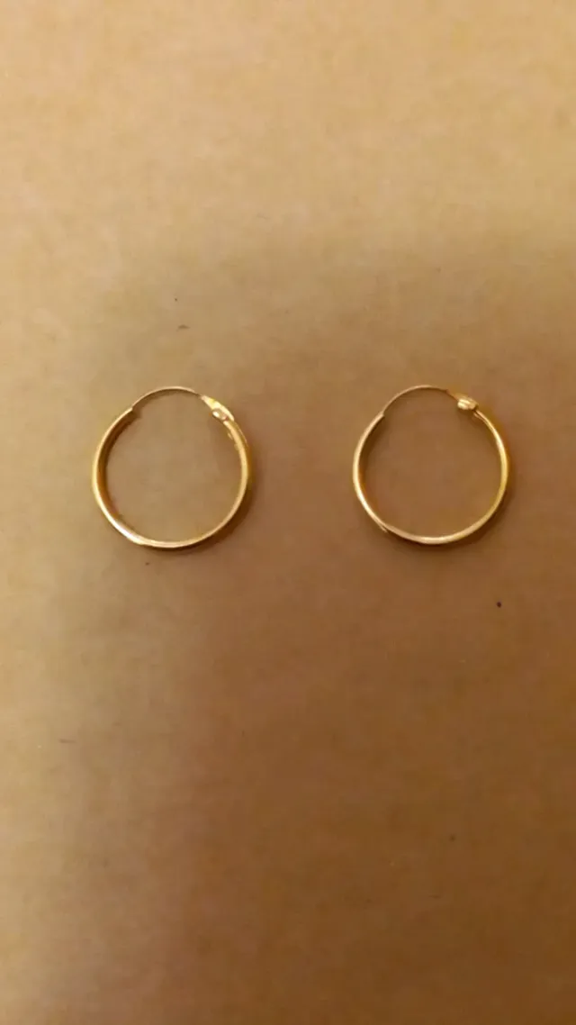 Pendientes aro niña oro 18k