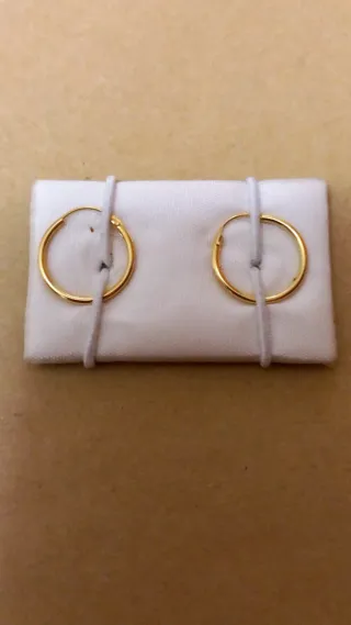 Pendientes aro niña oro 18k