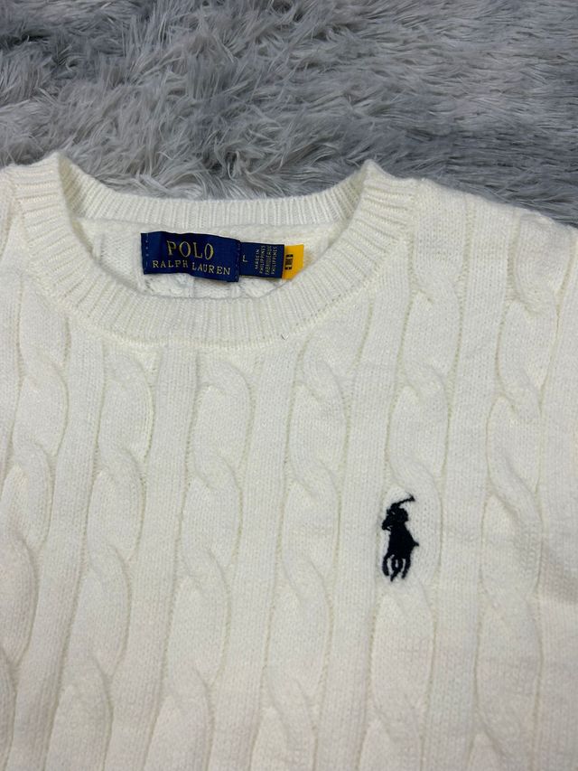 Jersey Polo Ralph Lauren Blanco Trenzado