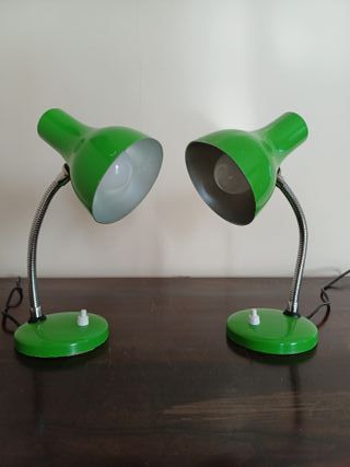 Coppia abat-jour verdi anni 70