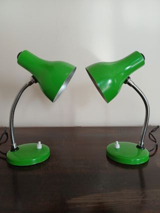 Coppia abat-jour verdi anni 70