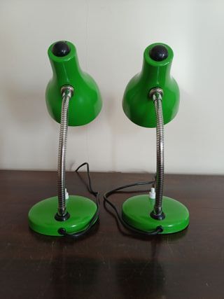 Coppia abat-jour verdi anni 70