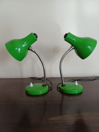 Coppia abat-jour verdi anni 70
