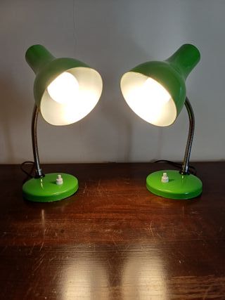 Coppia abat-jour verdi anni 70