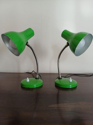 Coppia abat-jour verdi anni 70