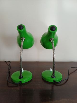 Coppia abat-jour verdi anni 70