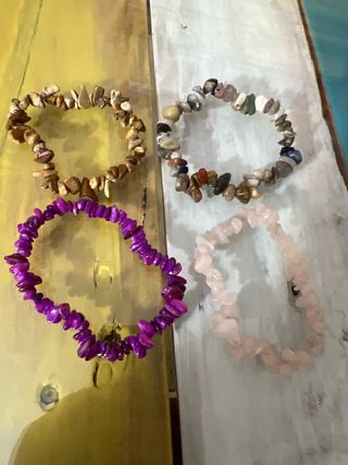 4 Pulseras Piedra Natural