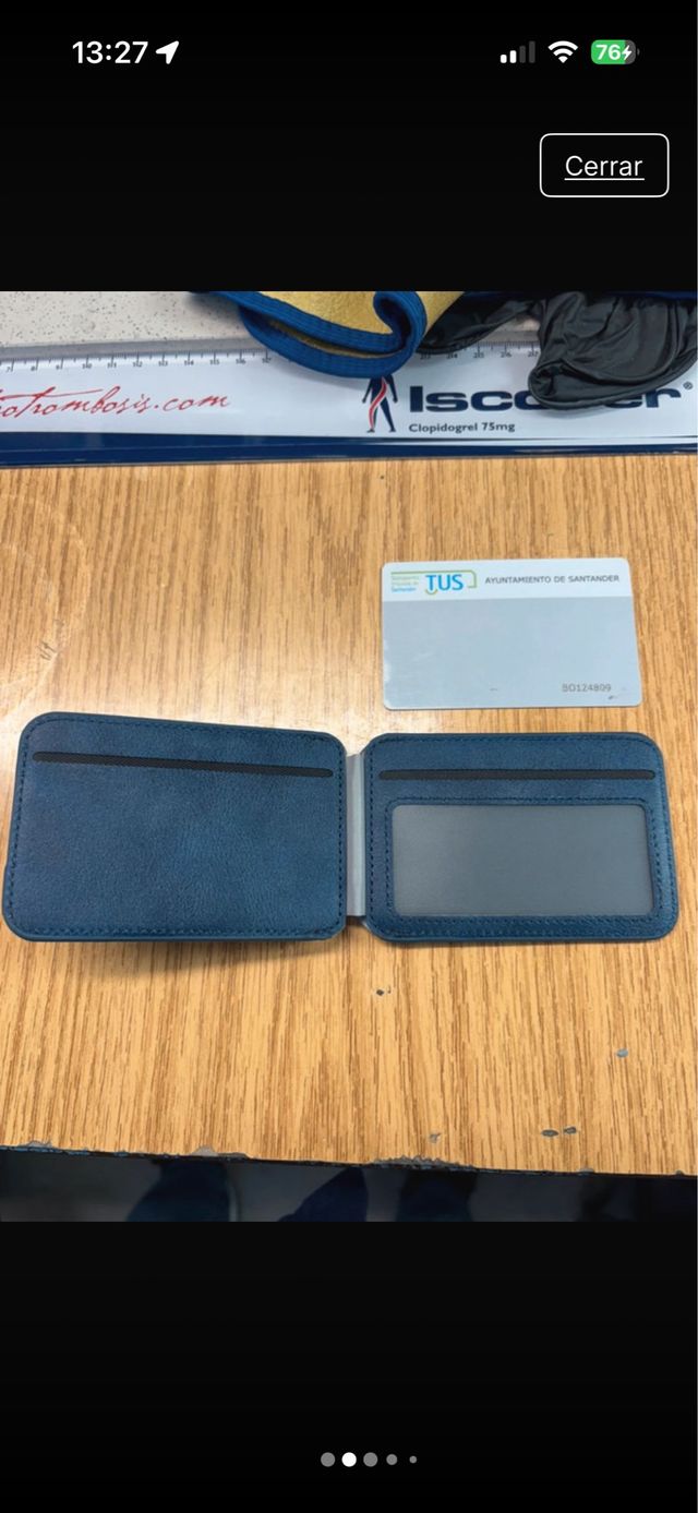 Cartera azul para iPhone