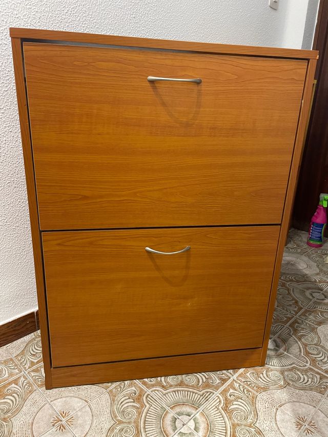 Zapatero madera 2 puertas tiradores