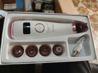 Máquina puntos negros Mosen rosa/blanco