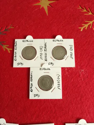 13 Monedas 5 Pesetas Franco Varias Fechas