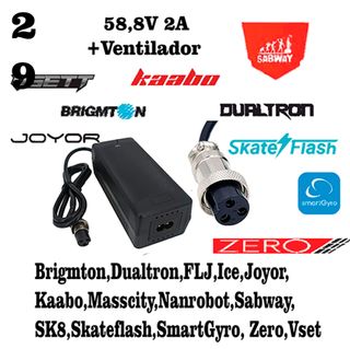 Cargador 58.8V 2A GX16 para patinetes