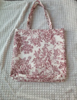 Tote bag y funda literaria toile de jouy