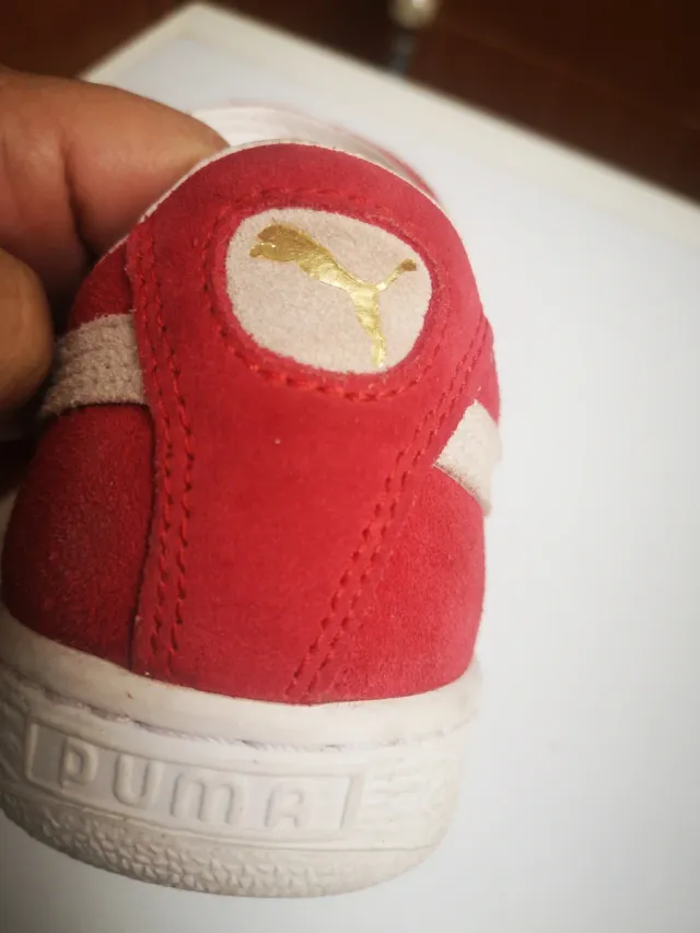 Zapatillas Puma Suede Rojas y Beige