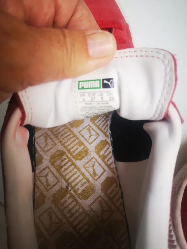 Zapatillas Puma Suede Rojas y Beige