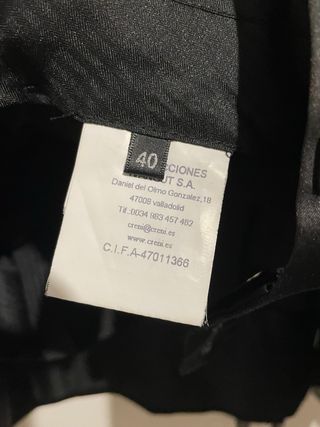 Traje de caballero negro