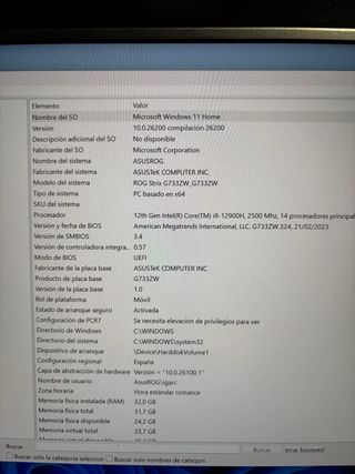Portátil ASUS ROG STRIX G733Z 17 Negro