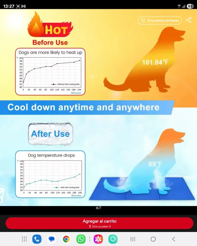 Cojín Enfriador para Perros - Hielo