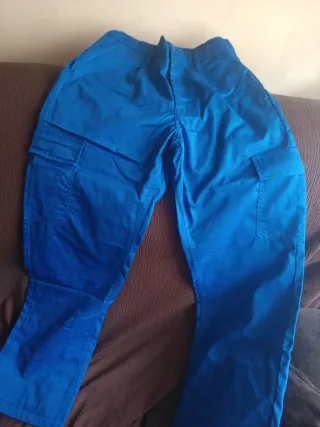 Pantalones de trabajo invierno azul talla 44 .