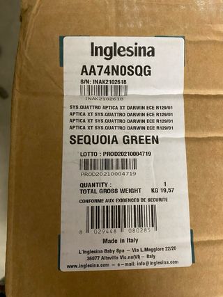 Trio passeggino Inglesina Aptica XT sequoia green