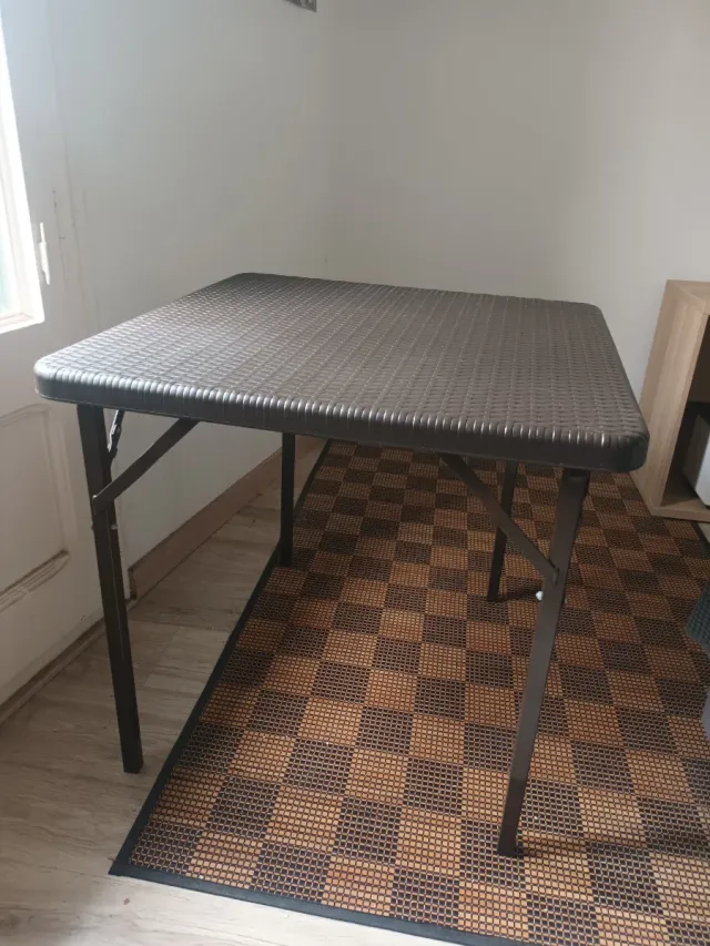 Mesa plegable para comedor o jardín 78x78x72 cm