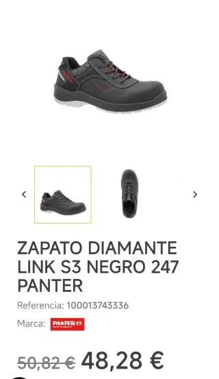 Zapato de trabajo Panter Negro