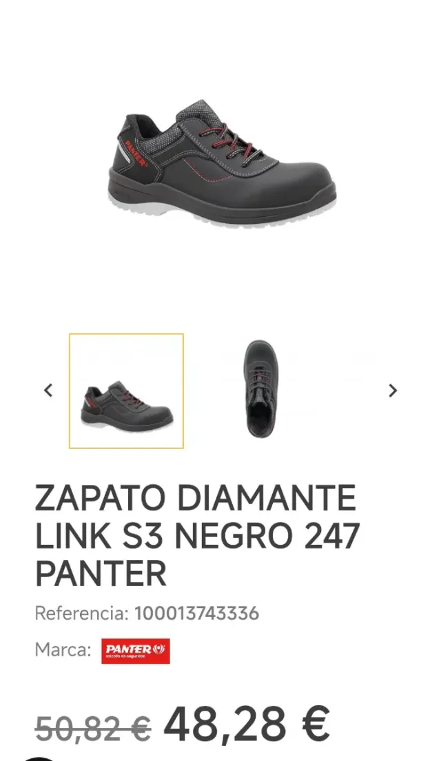 Zapato de trabajo Panter Negro