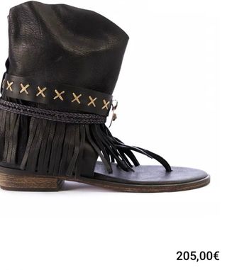 Sandalias de piel con flecos de Masala