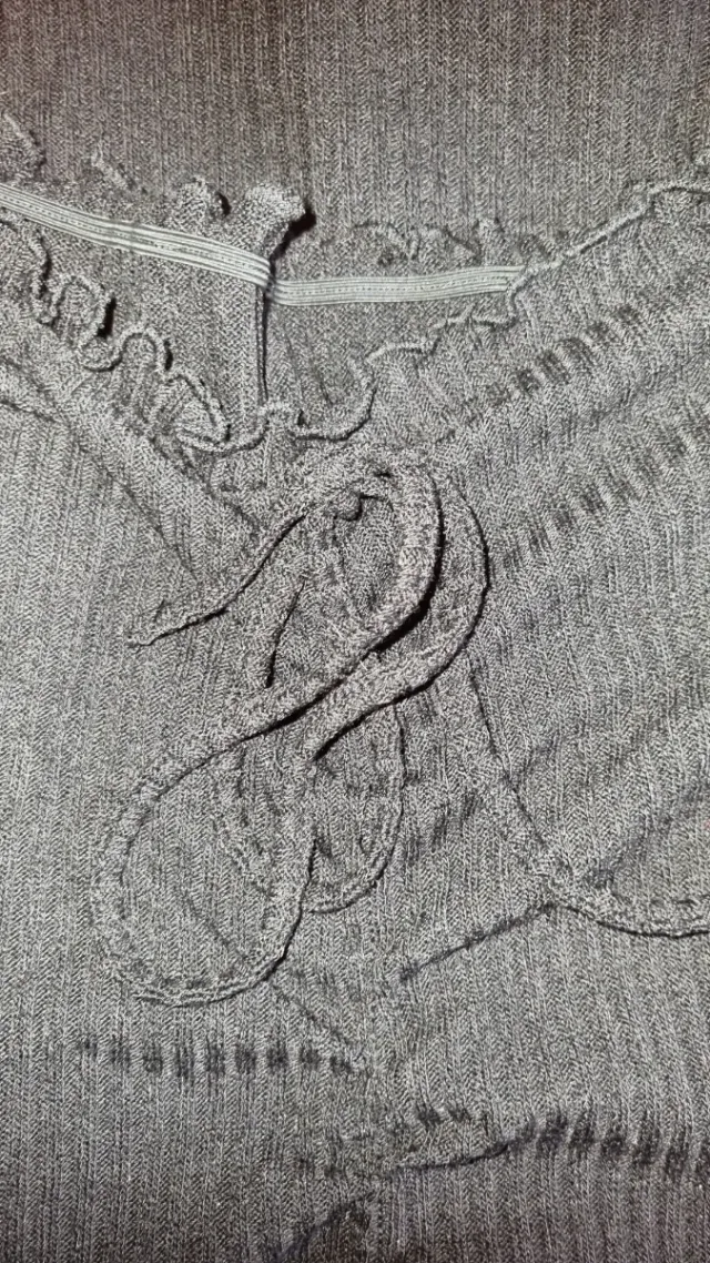 Vestido punto manga larga negro