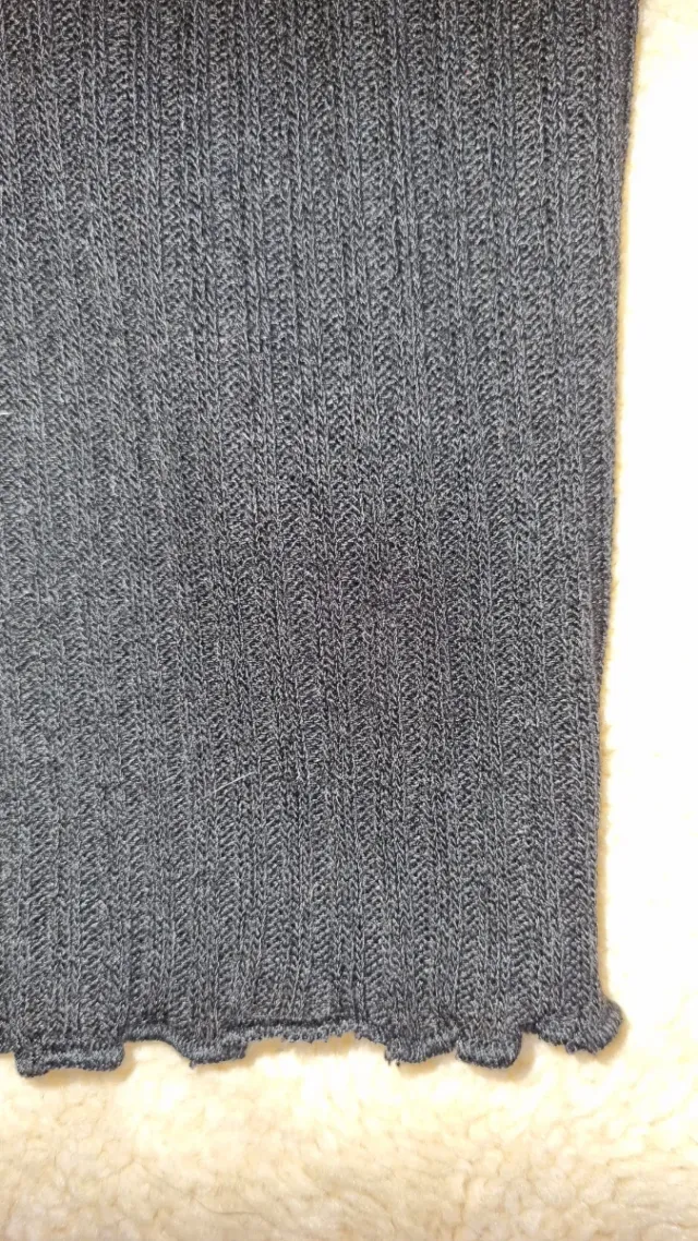 Vestido punto manga larga negro