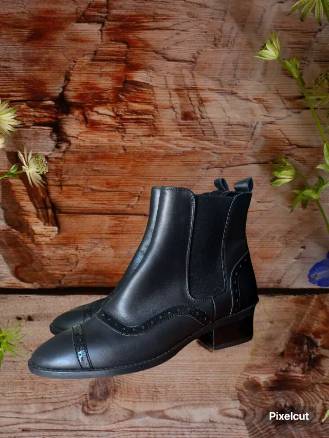 Botas Chelsea negras Massimo Dutti