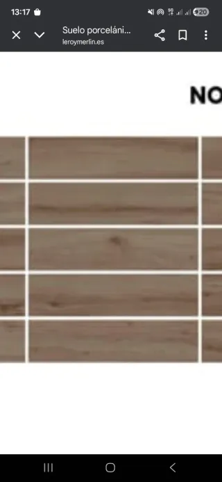 Suelo porcelánico efecto madera Nogal 22.5x90