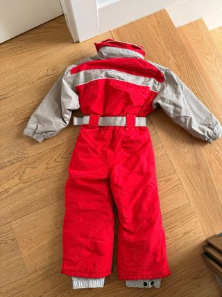 Mono de esquí rojo y gris Quechua