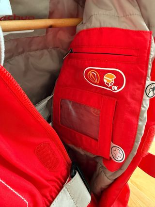 Mono de esquí rojo y gris Quechua