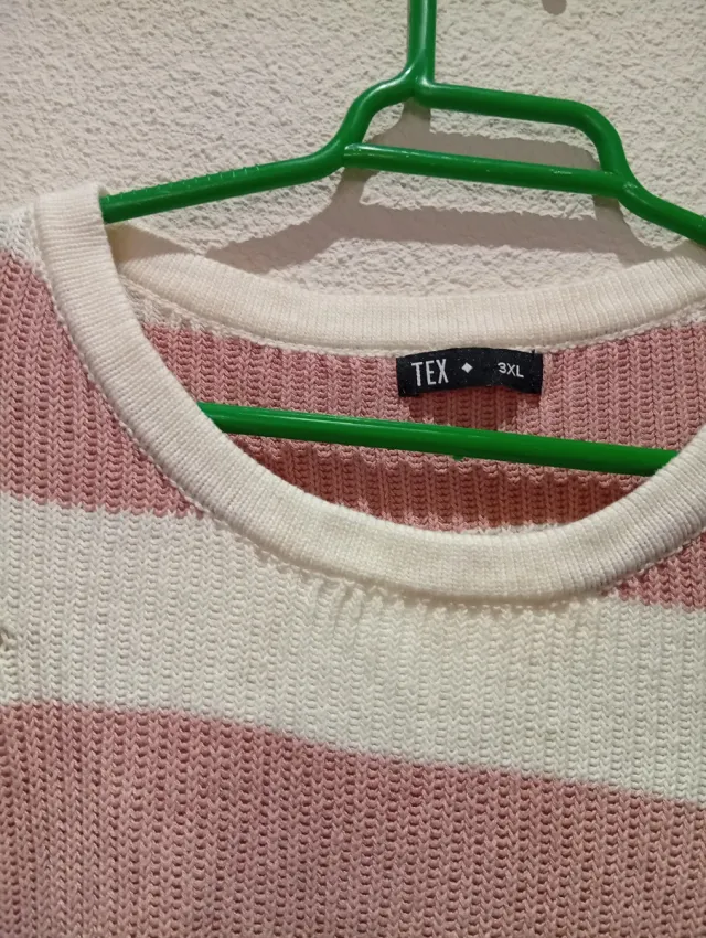 Jersey rayas rosa y blanco talla XXXL